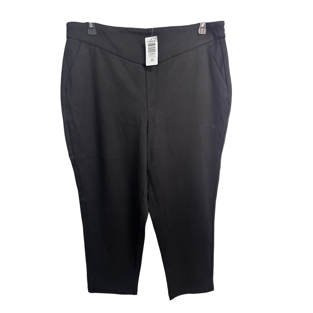 Torrid Retro Chic Black Cigarette Pants 2R 2X‎ 18-20 V-Waist Ponte Slim Trousers